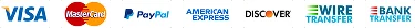 Visa, Mastercard, PayPal and other accepted payment methods